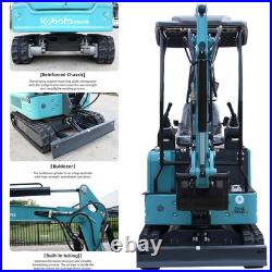 4000lb/1.8 Ton Mini Excavator KUBOTA Diesel Engine Track Digger + 6 Attachments
