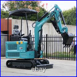 4000lb/1.8 Ton Mini Excavator KUBOTA Diesel Engine Track Digger + 6 Attachments