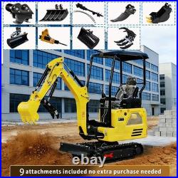 4000lb Mini Excavator KUBOTA D722 Boom Swing, Chassis Extension with11 Attachments