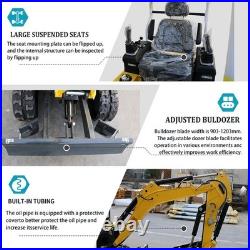 4000lb Mini Excavator KUBOTA D722 Boom Swing, Chassis Extension with11 Attachments