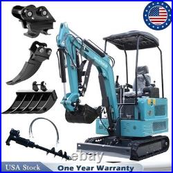 4000lbs Mini Excavator 1.8Ton Kubota Z482 Pilot System with Attachments Auger