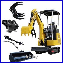 4000lbs Mini Excavator Kubota D722 Engine Pilot System with 6 Attachments USA