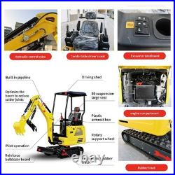 4000lbs Mini Excavator Kubota D722 Engine Pilot System with 6 Attachments USA