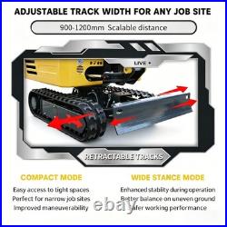 4000lbs Mini Excavator Kubota D722 Engine Pilot System with 6 Attachments USA