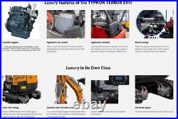 4,000 lbs Terror XVIII Mini Excavator, EPA Certified KUBOTA D902 Diesel Machine