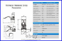 4,000 lbs Terror XVIII Mini Excavator, EPA Certified KUBOTA D902 Diesel Machine