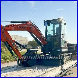 4 Ton Kubota Diesel Engine Mini Excavator with Hydraulic Thumb & A/C CFG-40UF Red