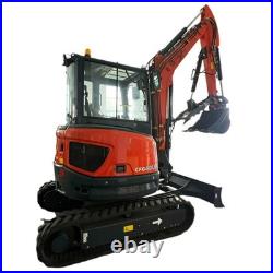 4 Ton Kubota Diesel Engine Mini Excavator with Hydraulic Thumb & A/C CFG-40UF Red