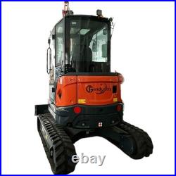 4 Ton Kubota Diesel Engine Mini Excavator with Hydraulic Thumb & A/C CFG-40UF Red