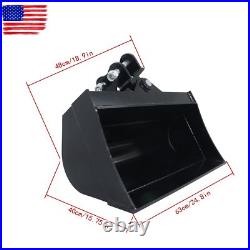 600mm Tilting Bucket Attachment for Mini Excavators Bucket With oil pipe + pins