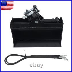 600mm Tilting Bucket Attachment for Mini Excavators Bucket With oil pipe + pins