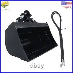 600mm Tilting Bucket Attachment for Mini Excavators Bucket With oil pipe & pins