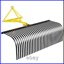 60'' 3 Point 3 Pt Landscape Rock Rake For Category 1 Skid Steer Tractors Loader