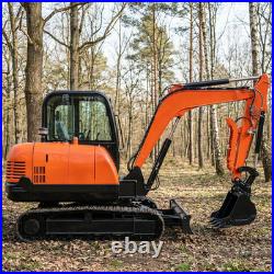 6Ton Mini Excavator Diesel Side Swing Digger, Yanmar Engine, Cab, Multi Attachments
