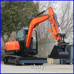 6Ton Mini Excavator Diesel Side Swing Digger, Yanmar Engine, Cab, Multi Attachments