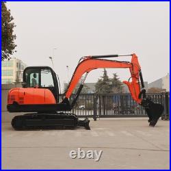 6Ton Mini Excavator Diesel Side Swing Digger, Yanmar Engine, Cab, Multi Attachments