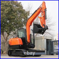 6Ton Mini Excavator Diesel Side Swing Digger, Yanmar Engine, Cab, Multi Attachments