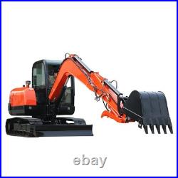 6Ton Mini Excavator Diesel Side Swing Digger, Yanmar Engine, Cab, Multi Attachments