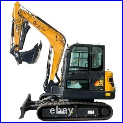 6 Ton Mini Excavator Kubota Diesel Engine Tracked Digger with7in HD Touch Screen