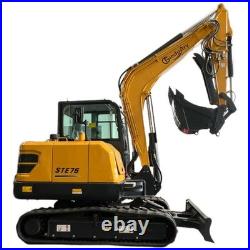 6 Ton Mini Excavator Kubota Diesel Engine Tracked Digger with7in HD Touch Screen