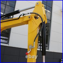 7700lbs Mini Excavator 25HP Kubota Hydraulic Digger with Tracks Extension & Boo