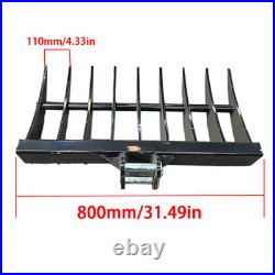 800mm Rake Attachment Tool 9- tooth for Mini Excavator Attachment Free Shipping