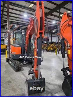 8487lbs CFG-40UF Mini Excavator Kubota Diesel Engine Cab & AC Hydraulic Thumb