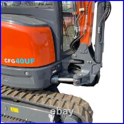 8487lbs CFG-40UF Mini Excavator Kubota Diesel Engine Cab & AC Hydraulic Thumb
