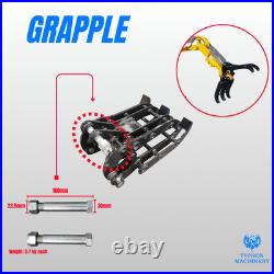 8pcs Mini Excavator Attachments Narrow Bucket, Ripper Rake Auger Quick Hitch Kit