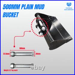 8pcs Mini Excavator Attachments Narrow Bucket, Ripper Rake Auger Quick Hitch Kit