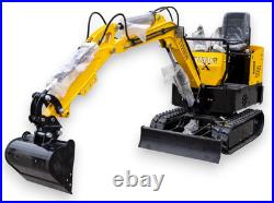 8pcs Mini Excavator Attachments Narrow Bucket, Ripper Rake Auger Quick Hitch Kit