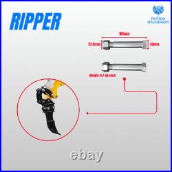 8pcs Mini Excavator Attachments Narrow Bucket, Ripper Rake Auger Quick Hitch Kit