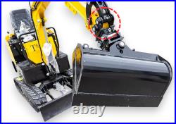 8pcs Mini Excavator Attachments Narrow Bucket, Ripper Rake Auger Quick Hitch Kit