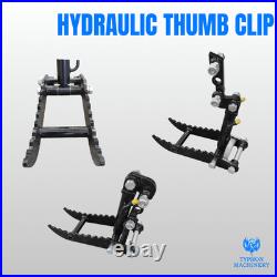 8pcs Mini Excavator Attachments Narrow Bucket, Ripper Rake Auger Quick Hitch Kit