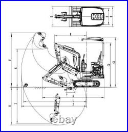 AGROTK 1.4 Ton B&S LCT Gasoline Engine Mini Excavator Rubber Track Excavator