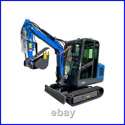 AGT 1.9 Ton Mini Excavator Digger Tracked Crawler 28 HP Dual-cylinder Gas Engine