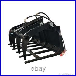 AGT 39in Mini Skid Steer Grapple Rake Loader Wood Grapple Attachment M-HGB