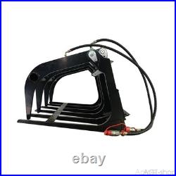 AGT 39in Mini Skid Steer Grapple Rake Loader Wood Grapple Attachment M-HGB
