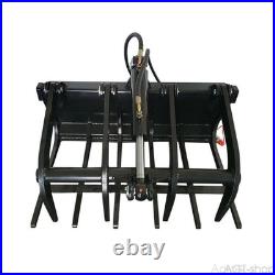 AGT 39in Mini Skid Steer Grapple Rake Loader Wood Grapple Attachment M-HGB