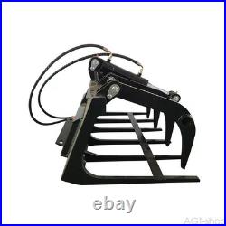 AGT 39in Mini Skid Steer Grapple Rake Loader Wood Grapple Attachment M-HGB