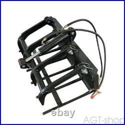 AGT 39in Mini Skid Steer Grapple Rake Loader Wood Grapple Attachment M-HGB