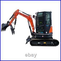 AGT 3.5Ton Mini Excavator Digger 20HP Kubota Diesel Engine withHydraulic Thumb NEW