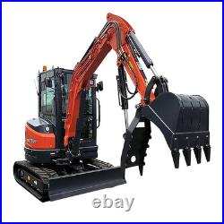 AGT 3.5Ton Mini Excavator Digger 20HP Kubota Diesel Engine withHydraulic Thumb NEW