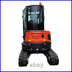 AGT 3.5Ton Mini Excavator Digger 20HP Kubota Diesel Engine withHydraulic Thumb NEW