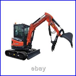 AGT 3.5Ton Mini Excavator Digger 20HP Kubota Diesel Engine withHydraulic Thumb NEW