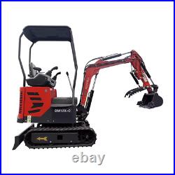 AGT DM12X-PLUS 1.2Ton Mini Excavator withPilot Control Swing Boom&Hydraulic Thumb