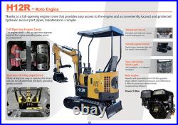 AGT H12R 1 Ton Hydraulic Mini Excavator Crawler 13.5HP RATO Gas Engine EPA AGT H12R 1 Ton Hydraulic Mini Excavator Crawler 13.5HP RATO Gas Engine EPA