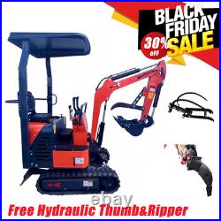 AGT Mini Excavator 1-Ton Digger Tracked Crawler 13.5 HP B&S Gas Engine EPA New