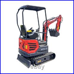 AGT Mini Excavator 1-Ton Digger Tracked Crawler 13.5 HP B&S Gasoline Engine EPA