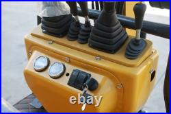AGT Mini Excavator Digger withHydraulic Thumb&Side Swing Boom B&S Gas Engine 1 Ton